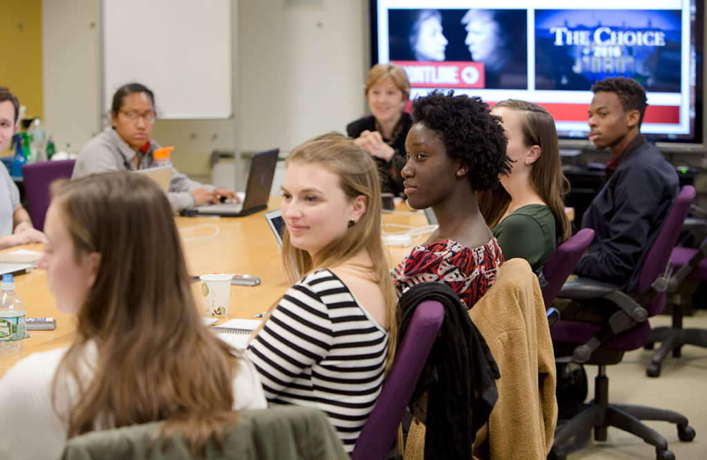 Students in a Princeton Journalism seminar.